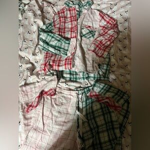 Victoria's Secret Red and Green Plaid Pajama Set
